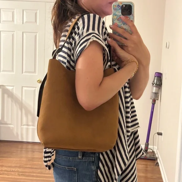 Theory Tan Leather Tote Bag - Picture 7 of 8